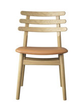 Billede af FDB Møbler J48 Stol Poul M. Volther Stol SH: 46 cm - Eg/Cognac Læder 
