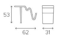 Billede af Conform Funco Sidebord H: 53cm - Sortlakeret Eg