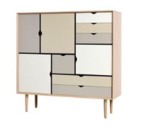 Billede af Andersen Furniture S3 Skænk 132x131 cm - Eg/Farvet front