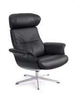 Billede af Conform Timeout Lænestol SH: 42cm - Sortbejdset Eg/Sort Læder