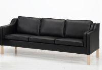Billede af Mogens Hansen MH195 2,5 Pers Sofa L: 179 cm - Premium Læder / Sort