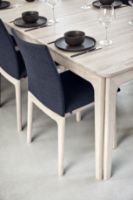 Billede af Skovby SM27 Spisebord inkl. 3 Tillægsplader 101 x 205 cm - Hvidolieret Eg 