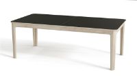 Billede af Skovby SM27EHS Spisebord inkl. 3 Tillægsplader 101 x 358 cm - Sort Laminat / Hvidolieret Eg