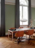 Billede af Skovby SM27EHS Spisebord inkl. 3 Tillægsplader 101 x 358 cm - Sort Laminat / Hvidolieret Eg