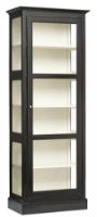 Billede af Nordal Classic Cabinet Single Vitrineskab 84 x 212 cm - Sort / Træ 