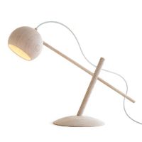 Billede af Brdr. Krüger Lune Bordlampe H: 40 cm - Hvidolieret Eg