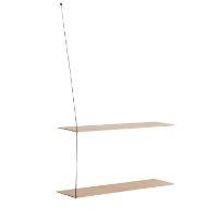 Billede af Woud Stedge Shelf 2.0 L: 80 cm - White Pigmented Laquered Oak 
