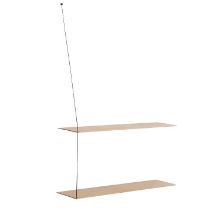Billede af Woud Stedge Shelf 2.0 L: 80 cm - White Pigmented Laquered Oak 