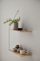 Billede af Woud Stedge Shelf 2.0 L: 80 cm - White Pigmented Laquered Oak 