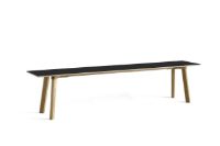 Billede af HAY CPH Deux 215 Bench 200x35x45 cm - Lacquered Solid Oak/Ink Black Laminate