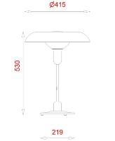 Billede af Piet Hein RA 400 Bordlampe H: 53cm - Opal/Krom OUTLET