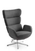 Billede af Conform Turtle Lænestol SH: 42cm - Antracit/Aluminium