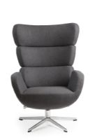 Billede af Conform Turtle Lænestol SH: 42cm - Antracit/Aluminium