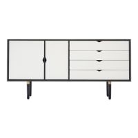 Billede af Andersen Furniture S6 Skænk 163x79 - Sort/Farvede Fronter