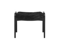 Billede af Swedese Lamino Fodskammel H: 48 cm - Sortbejdset Ask/Sort Fåreskind