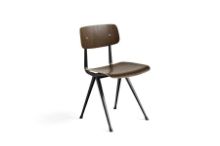 Billede af HAY Result Spisebordsstol SH: 46 cm - Black Powder Coated Steel/Smoked Lacquered