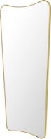 Billede af GUBI F.A. 33 Wall Mirror 70x146 cm - Polished Brass Base
