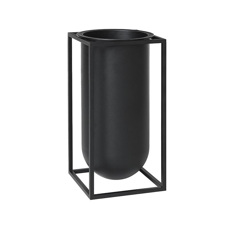 Billede af Audo Copenhagen Kubus Lolo Vase H: 24 cm - Sort 