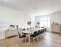 Billede af Skovby SM112 Spisebord Ø: 130 cm - Hvidolieret Eg