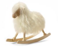 Billede af Povl Kjer Rokkefår Gyngehest H: 60 cm - Hvid Lang Uld OUTLET