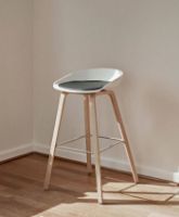 Billede af HAY Seat Pad AAS Bar Chair 38x35,5 cm - Black Leather