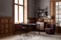 Billede af GUBI Multi-Lite gulvlampe Brass base - Soft Black skærm