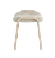 Billede af Swedese Lamino Fodskammel H: 48 cm - Hvidpigmenteret Eg/Moonlight Fåreskind