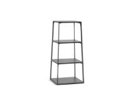 Billede af HAY Eiffel Shelf Square 4 Layer reol 110 x 50 cm  - Ink Black 
