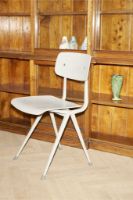 Billede af HAY Result Spisebordsstol SH: 46 cm - Beige Powder Coated Steel/Beige Lacquered 