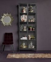 Billede af Nordal Vitrineskab i Jern 214 x 80 cm - Sort