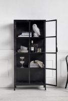 Billede af Nordal Vitrineskab i Jern 175x80 cm - Sort 