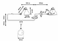 Billede af DCW Editions Lampe Gras N303 Væglampe Rund L: 92cm - Sort/Sort