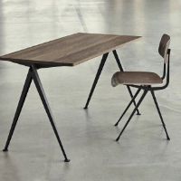 Billede af HAY Pyramide Table 01 140x75 cm - Black Powder Coated Steel/Smoked Oak