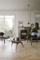 Billede af Brdr. Krüger Triiio Sofabord Ø: 90 cm - Olieret Valnød/Bronze Glas