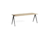 Billede af HAY Pyramide Table 01 140x75 cm - Black Powder Coated Steel/Matt Lacquered Oak