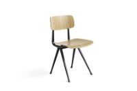 Billede af HAY Result Spisebordsstol SH: 46 cm - Black Powder Coated Steel/Oak Lacquered