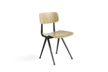 Billede af HAY Result Spisebordsstol SH: 46 cm - Black Powder Coated Steel/Oak Lacquered