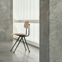 Billede af HAY Result Spisebordsstol SH: 46 cm - Black Powder Coated Steel/Oak Lacquered