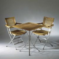 Billede af Kircodan Espresso Mini Klapstol SH: 45 cm - Rustfri Stål / Teak 