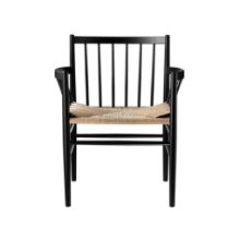 Billede af FDB Møbler Stol Jørgen Bækmark J81 Bøg/Flet - Sort/Natur 