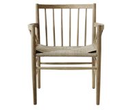 Billede af FDB Møbler Stol Jørgen Bækmark J81 H: 82 cm - Mat Lak Eg/Natur Flet