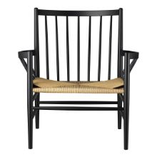 Billede af FDB Møbler Jørgen Bækmark Loungestol J82 Bøg/Flet - Sort/Natur