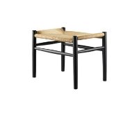 Billede af FDB Møbler J83 Skammel Jørgen Bækmark H: 41 cm - Sort/Natur Flet