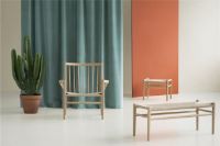 Billede af FDB Møbler J83B Bænk Jørgen Bækmark L: 100 cm - Natur Flet/Eg