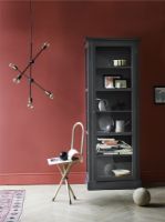 Billede af Lindebjerg Design Color N1 Vitrineskab Højrehængt Dør 70x210 cm - Anthracite