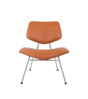 Billede af Vermund Larsen VL135 Cosy Loungestol SH: 40 cm - Sierra Cognac/Krom