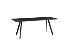 Billede af HAY CPH30 Table 200x90 cm - Black Lacquered Solid Oak/Black Lacquered Oak Veneer