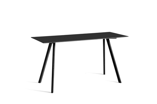 Billede af HAY CPH30 Table 200x80 cm - Black Lacquered Solid Oak/Black Lacquered Oak Veneer