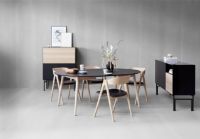 Billede af Findahl by Hammel METTE Spisebordsstol SH: 45 cm - Sæbebehandlet Eg/Sort Sydney Læder