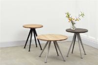 Billede af HAY Pyramid Coffee Table 51 Ø: 60 cm - Black Steel/Oiled Oak 